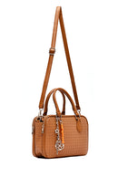 Women's Brown Long Strap Printed Classic Shoulder Bag | Derimod