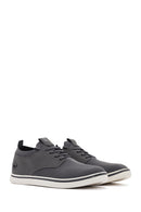 Erkek Gri Bağcıklı Kumaş Sneaker | Derimod