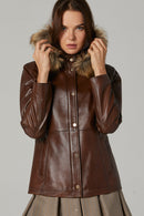 Caroline Women's Leather Jacket | Derimod