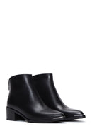 Women's Black Leather Heeled Classic Boots | Derimod