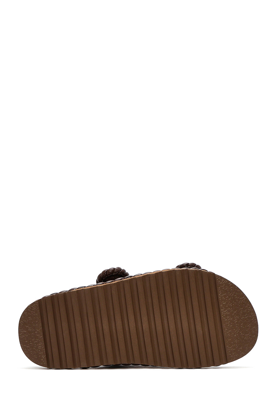 Women's Brown Strappy Slippers