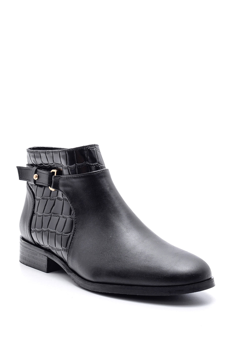 Women's Crocodile Detailed Leather Boots
