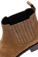 Woman Mink Suede Leather Chelsea Boots | Derimod