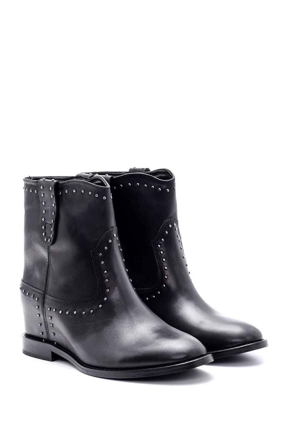 Women's Studded Detailed Leather Boots