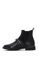 Women's Black Chain Detailed Chelsea Boots | Derimod