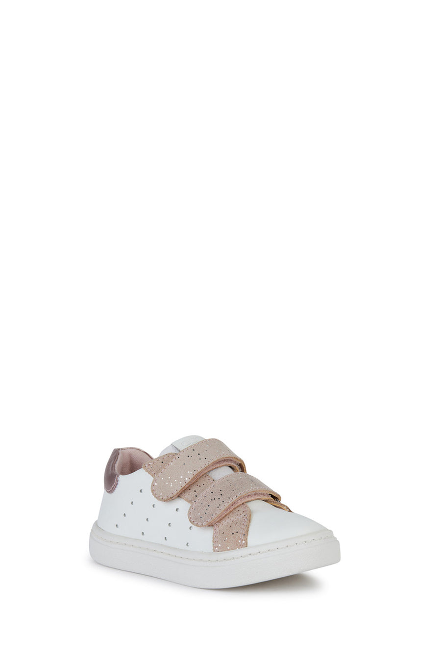 Geox Baby Girl White Nashik Strappy Leather Sneakers