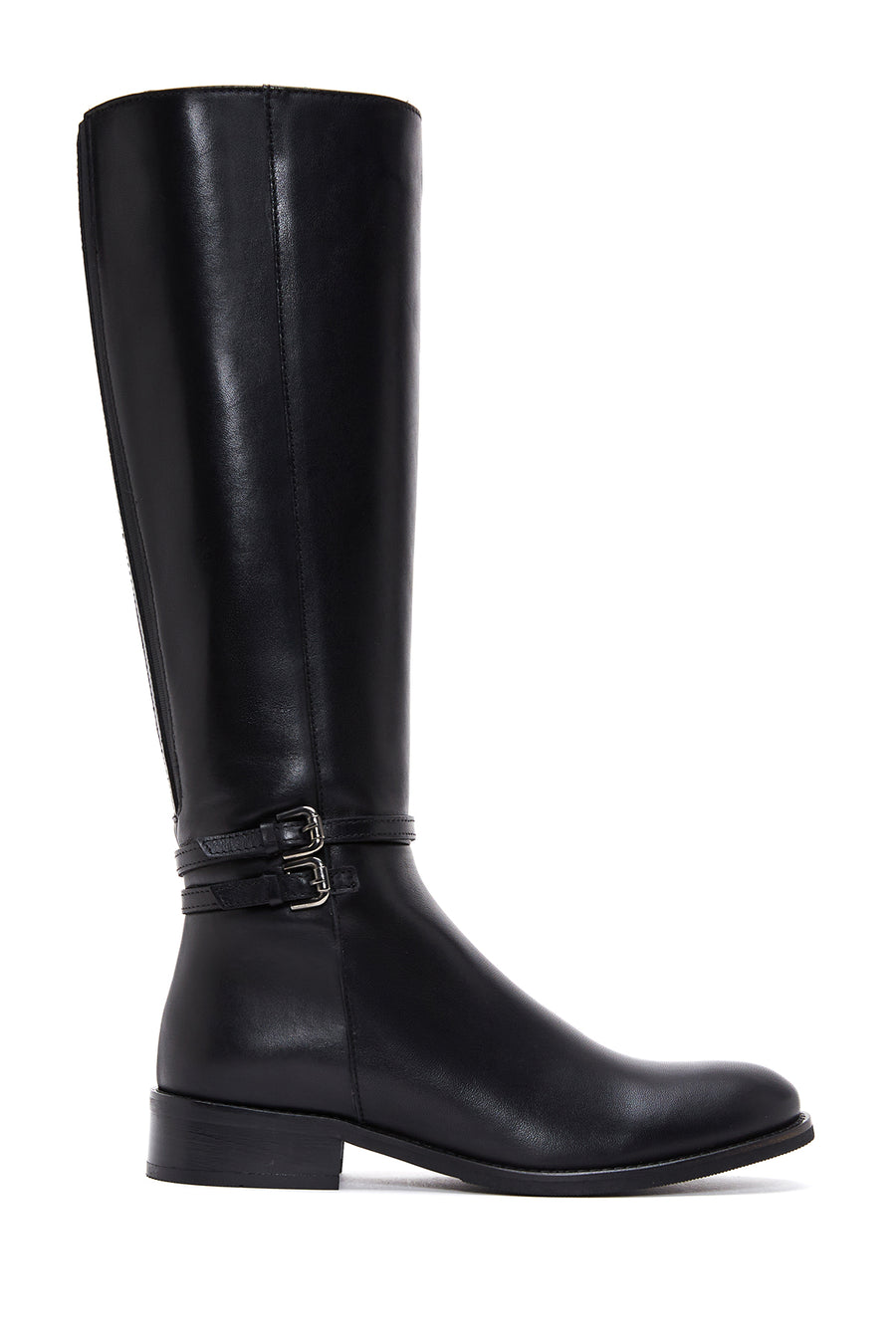 Woman Black Zippered Buckle Detail Leather Boot 25WFD280518 | Derimod