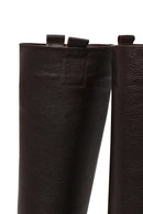 Women's Brown Thick-Soled Leather Boot | Derimod