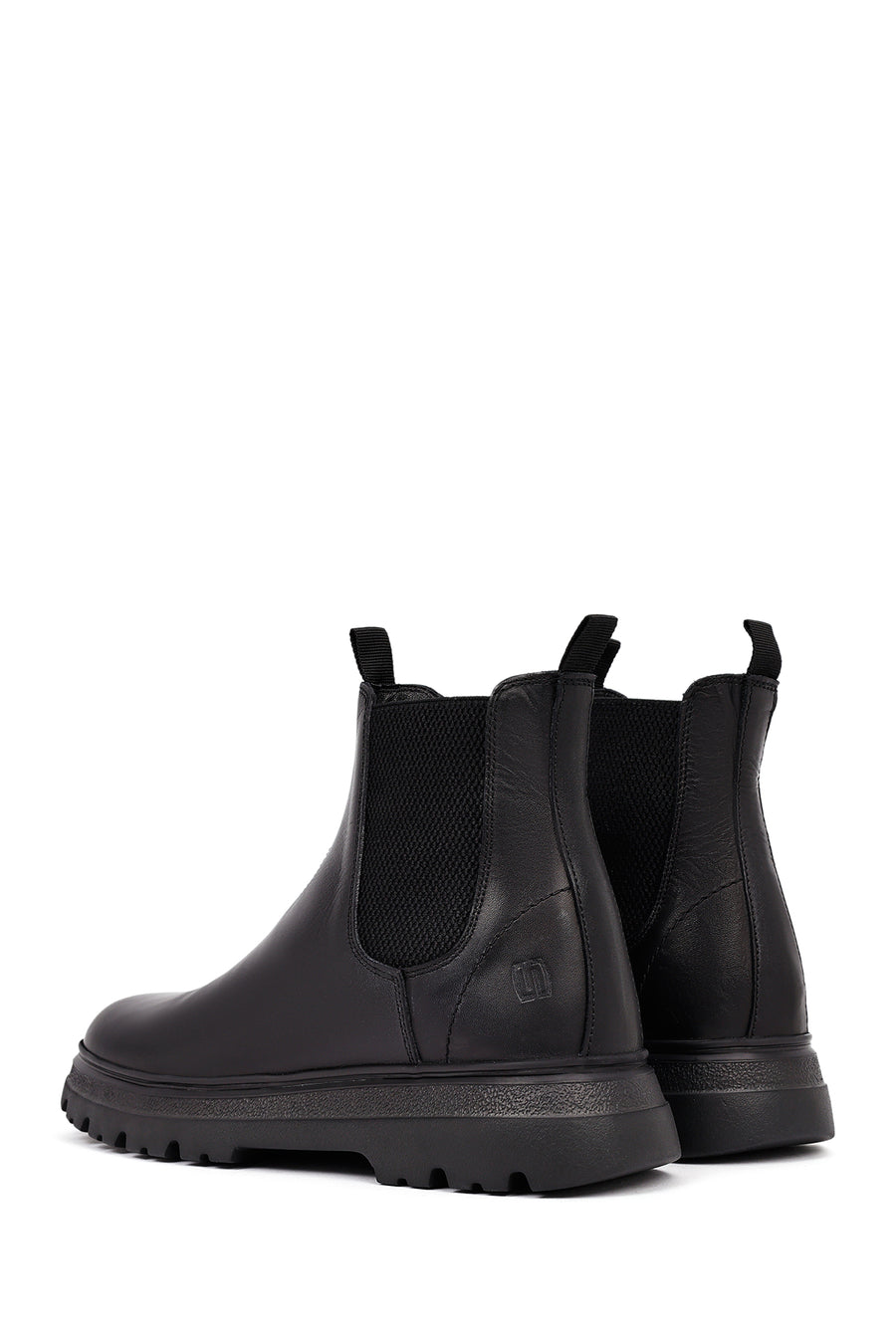 Male Black Leather Chelsea Boots