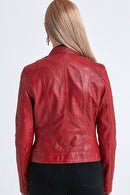 Kylie Women's Leather Jacket | Derimod