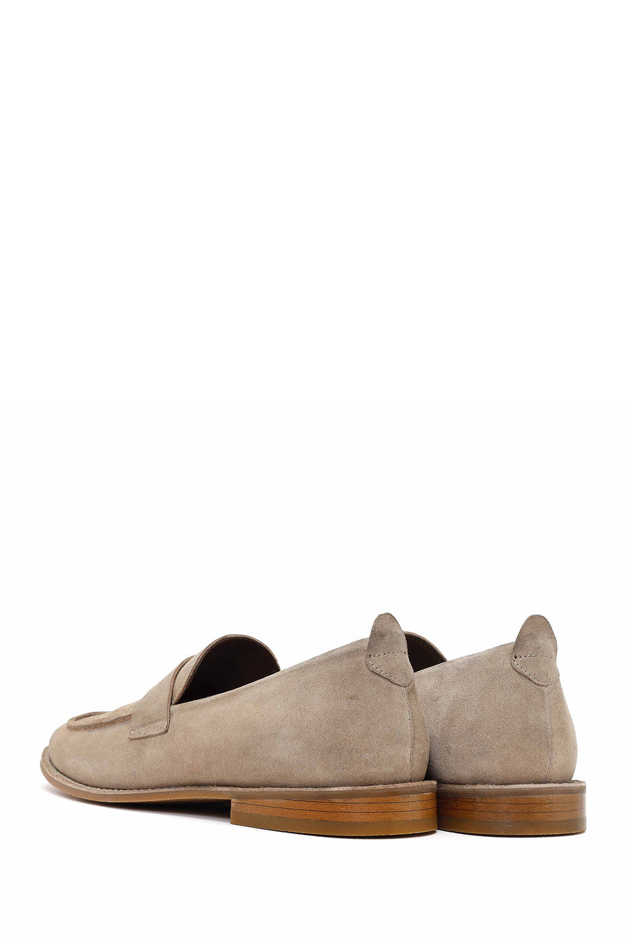 Derimod Black Male Beige Suede Leather Classic Loafer