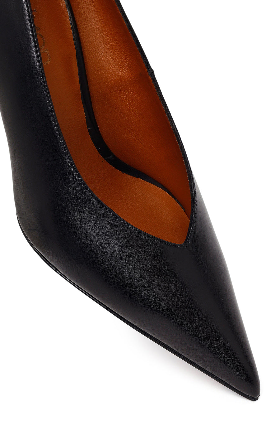 Kadın Siyah Topuklu Deri Stiletto