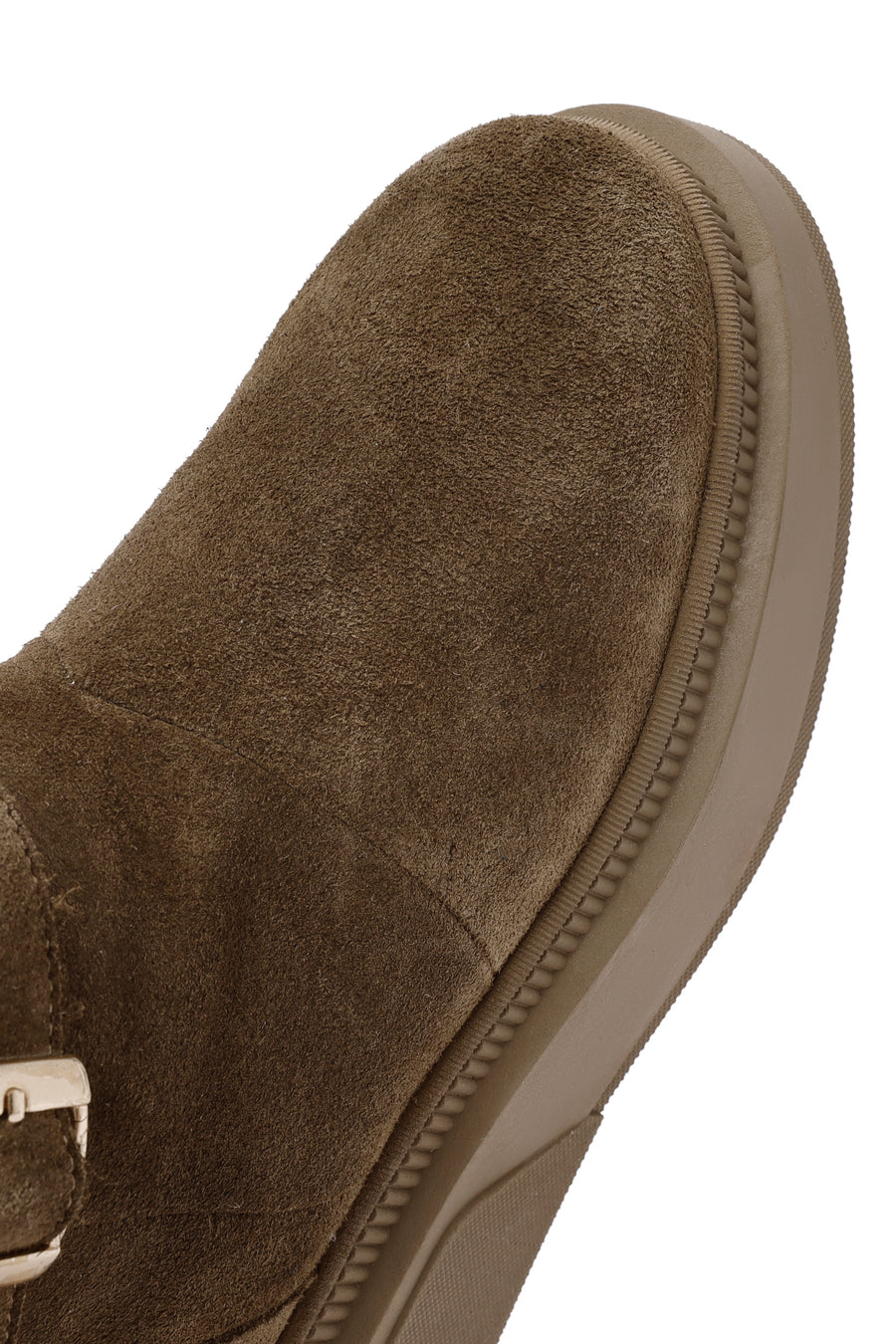 Women's Brown Thick Sole Suede Leather Boots