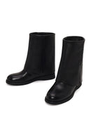 Woman Black Leather Boots | Derimod