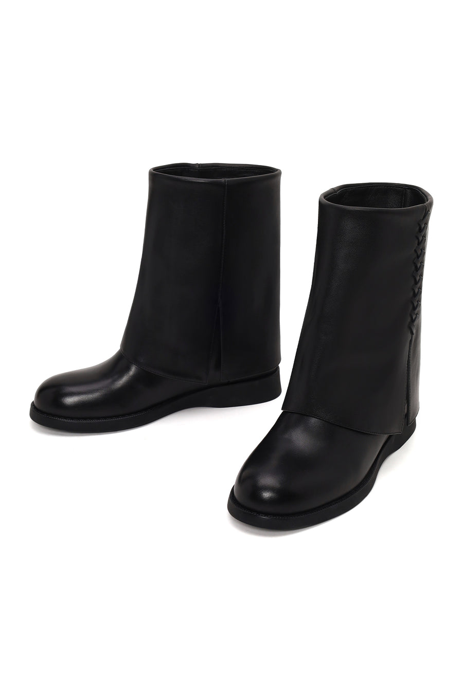 Woman Black Leather Boots