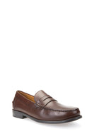 Geox Men's Brown New Damon Leather Loafer | Derimod
