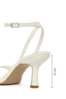 Women's White Ankle Buckle Thin Heel Sandals | Derimod