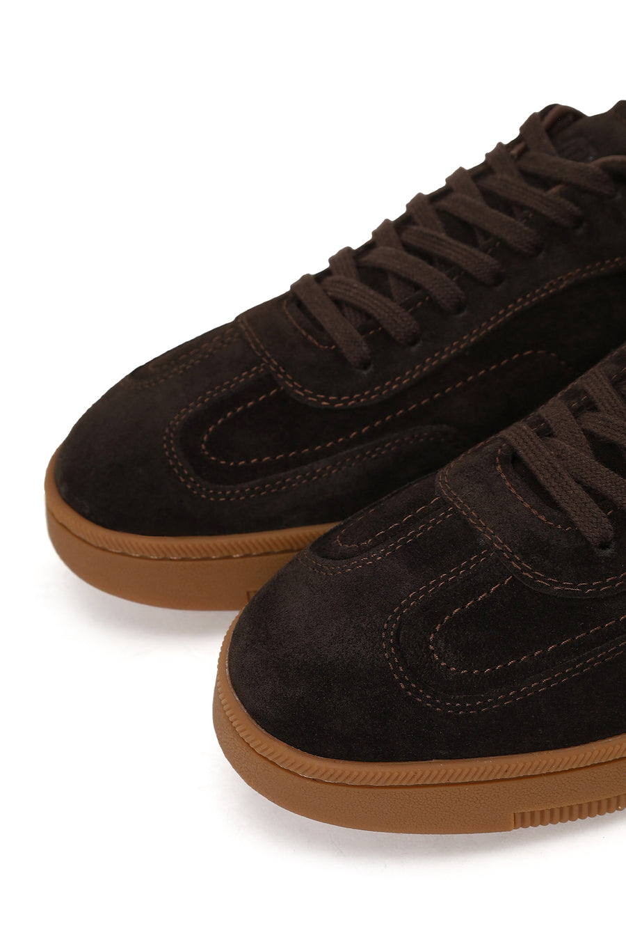 Erkek Kahverengi Bağcıklı Kalın Tabanlı Süet Deri Sneaker