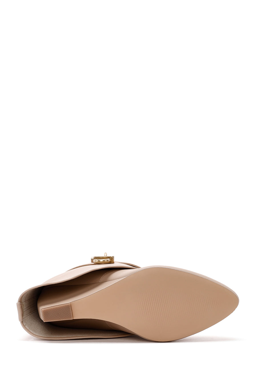 Women's Beige Wedge Heel Boots