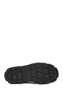
Men's Black Lace-Up Zippered Leather Combat Boot
 | Derimod