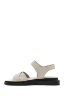 
Women's Gray Strapped Leather Sandal
 | Derimod