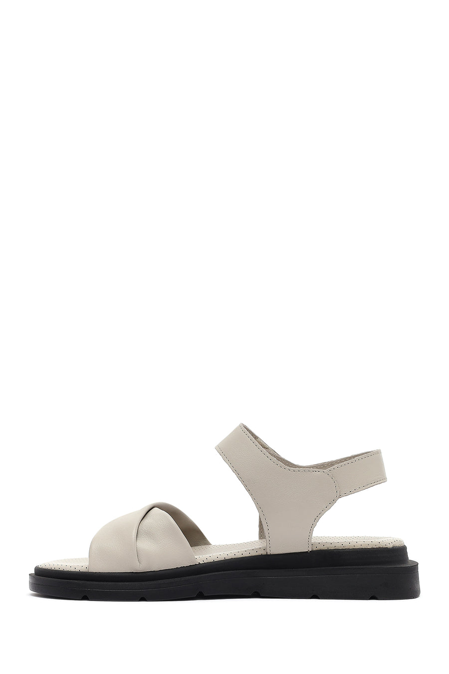 
Women's Gray Strapped Leather Sandal
