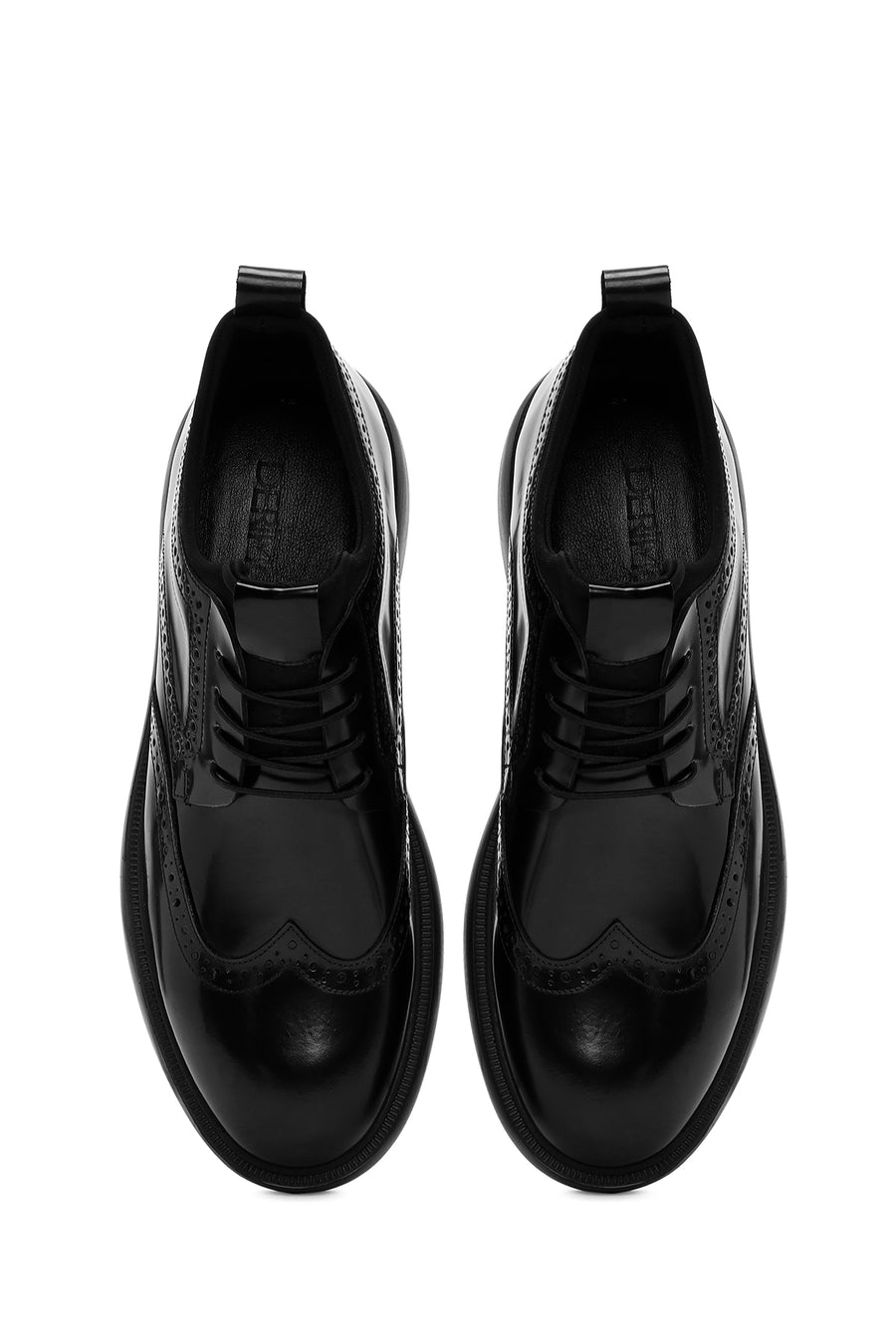 Men's Black Lace Up Leather Casual Shoes