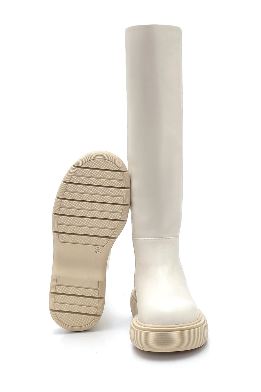 Women's Leather Thick Sole Boots