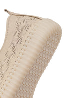 Woman Cream Patterned Leather Comfort Shoes | Derimod