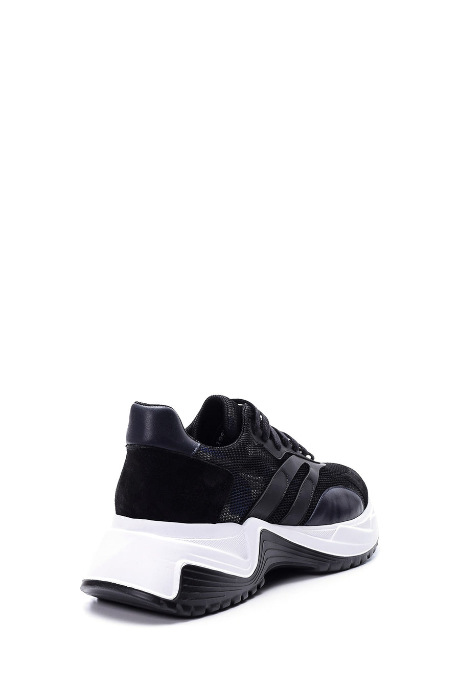 Erkek Yüksek Tabanlı Deri Sneaker