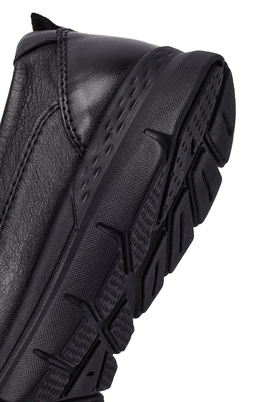 Kadın Siyah Taş Detaylı Deri Comfort Ayakkabı