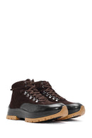 Men's Brown Lace-Up Leather Casual Boots | Derimod
