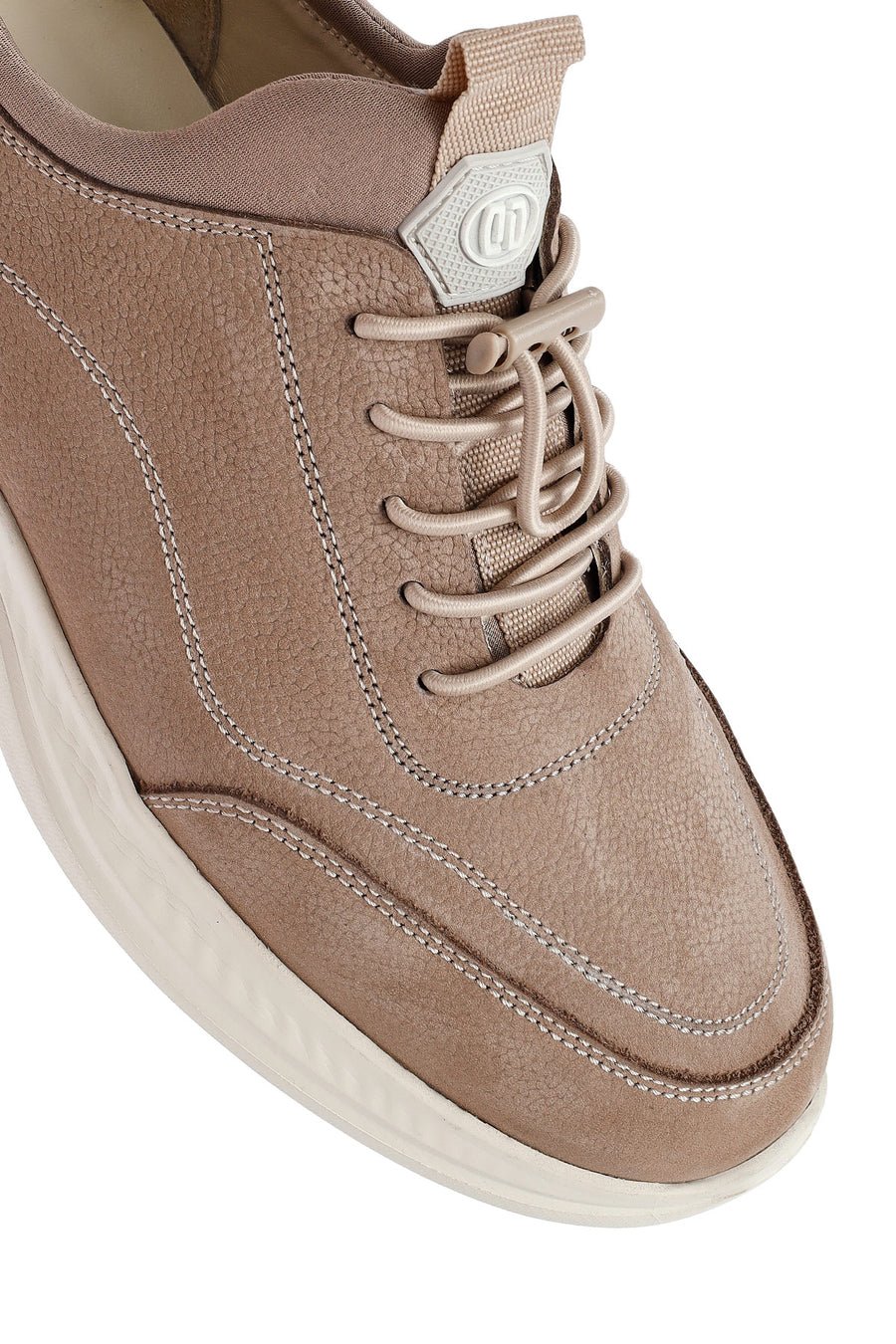 Men's Mink Lace-Up Nubuck Leather Sneaker