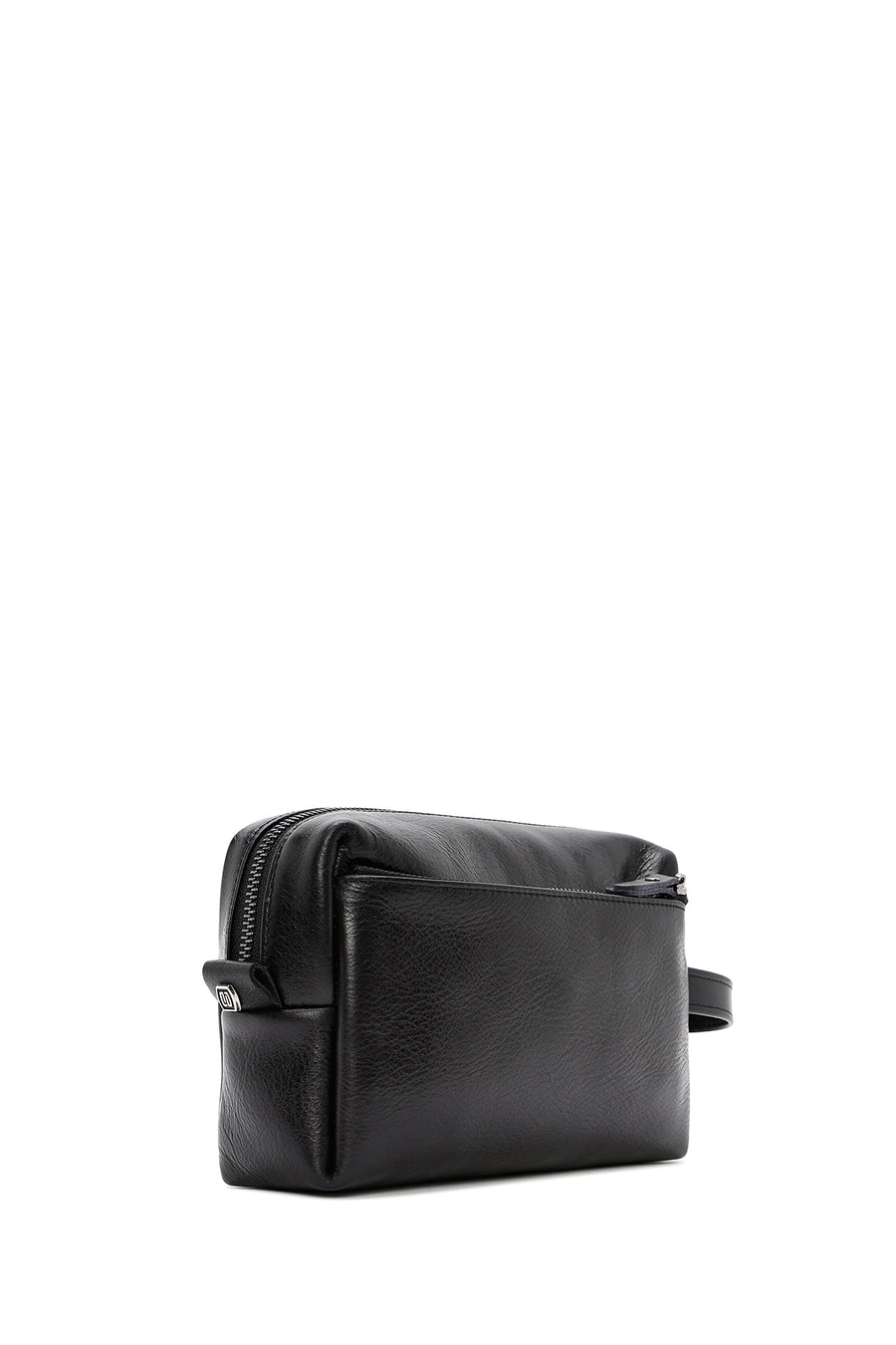 Men's Black Leather Handbag