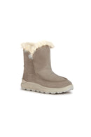 Geox Women's Beige Spherica Suede Leather Boots | Derimod