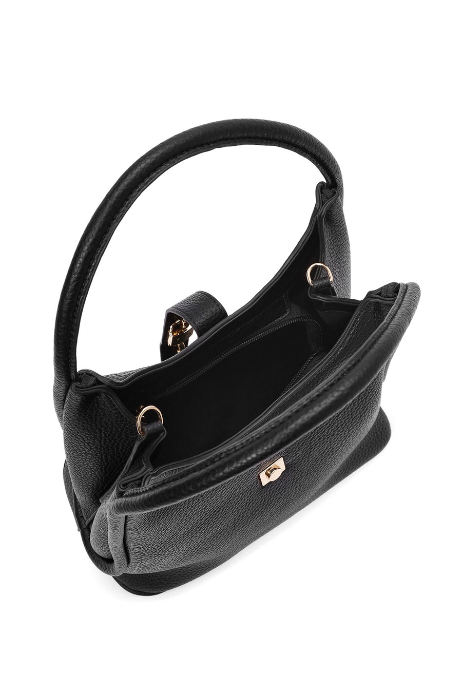 Woman Black Long-Strap Shoulder Bag