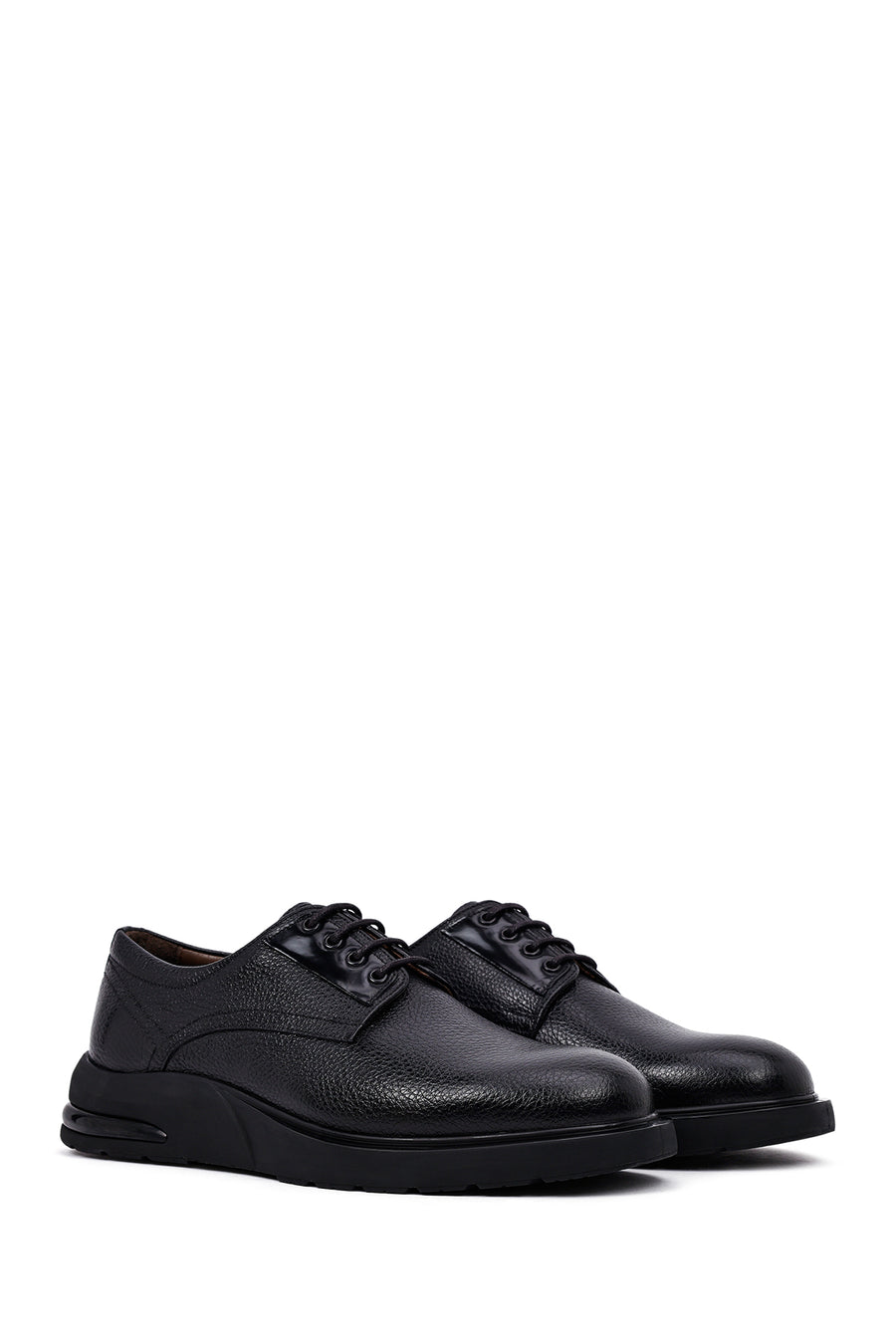 Men's Black Lace Up Leather Casual Shoes