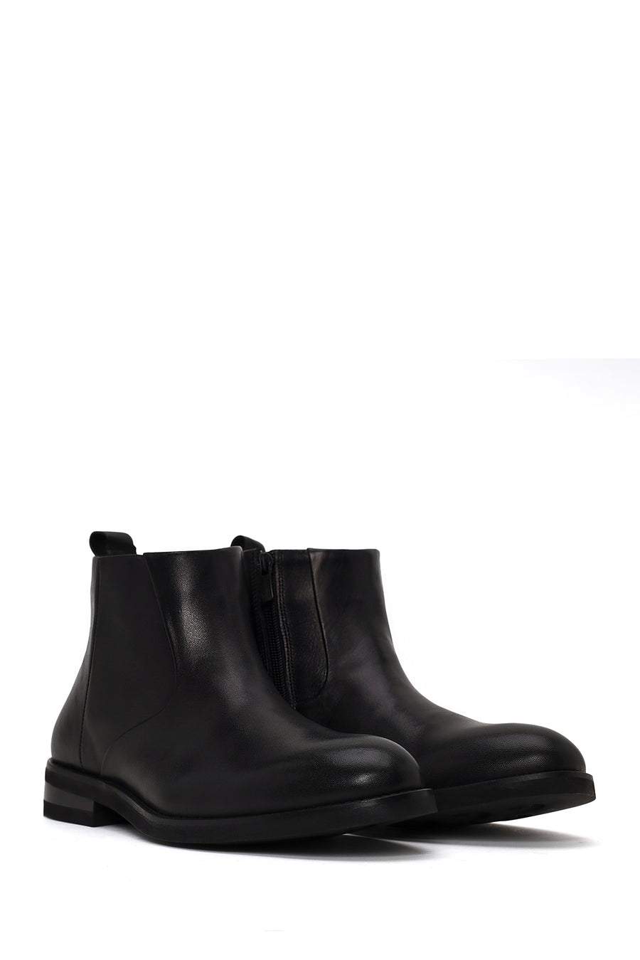Derimod Black Male Black Zip Closure Leather Boots