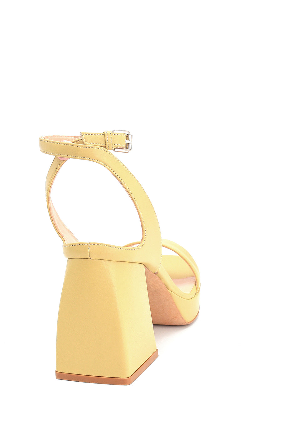Women's Platform Heeled Leather Sandals