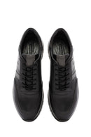 Men's Black Lace-up Leather Sneaker | Derimod