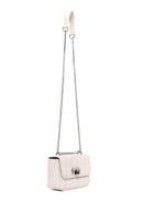 Woman Cream Long-Strap Quilted Mini Crossbody Bag | Derimod