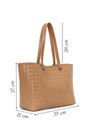 Woman Beige Printed Shoulder Bag | Derimod