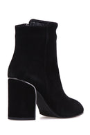 Women's Suede Leather Heeled Boots | Derimod