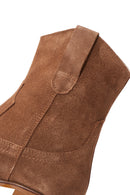 Woman Taba Suet Leather Cowboy Boots | Derimod