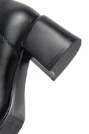 Woman Black Zippered Thick Heel Boots | Derimod