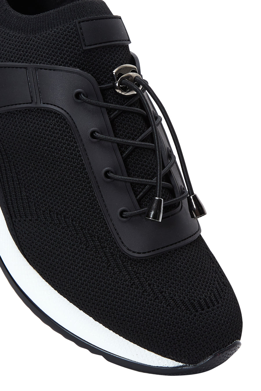 Women's Black Fabric Sneaker