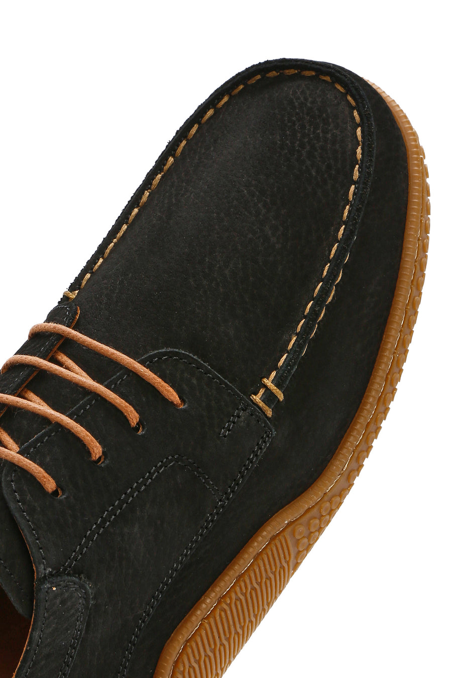 Men's Black Lace-Up Nubuck Leather Casual Shoes