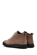 Men's Beige Zippered Nubuck Leather Sports Boots | Derimod