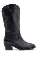 Women's Heeled Leather Boots | Derimod