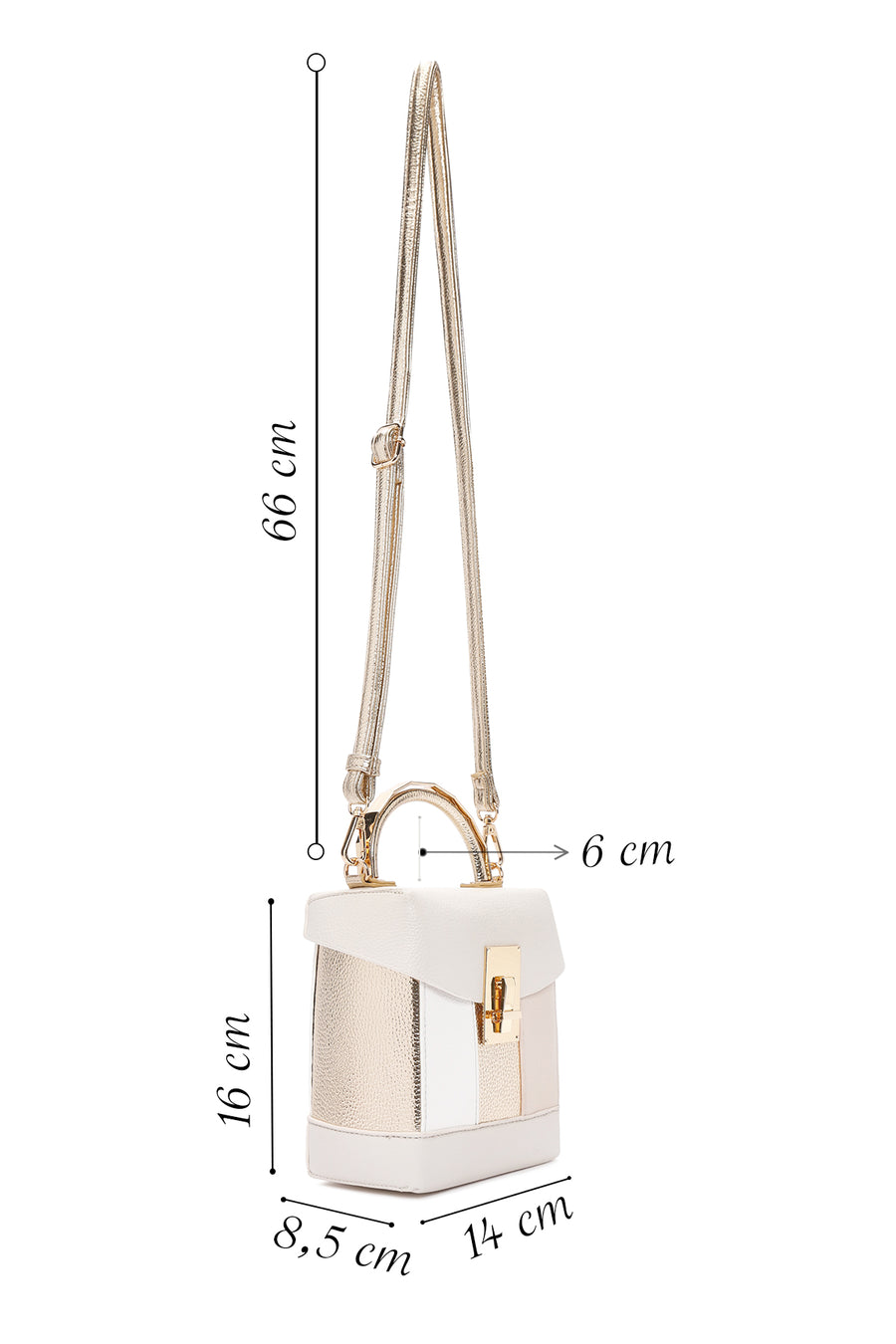 Women's Cream Long Strap Crossbody Bag